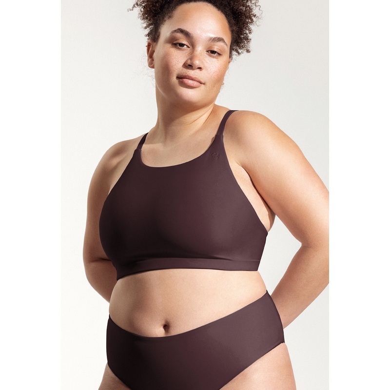 Surf Bikini Top "Goby" in eggplant purple