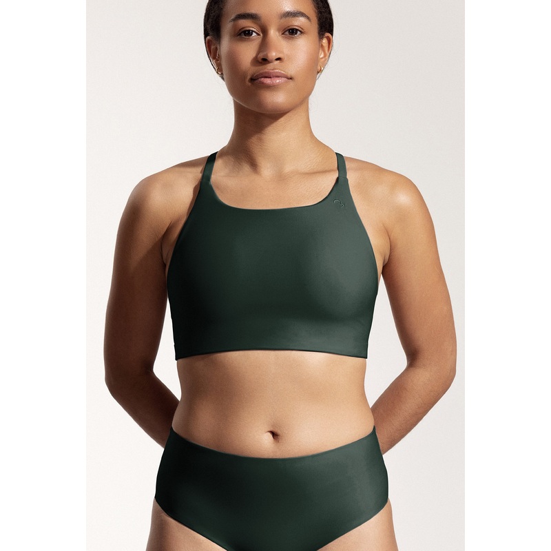 Surf Bikini Top "Goby" in night green