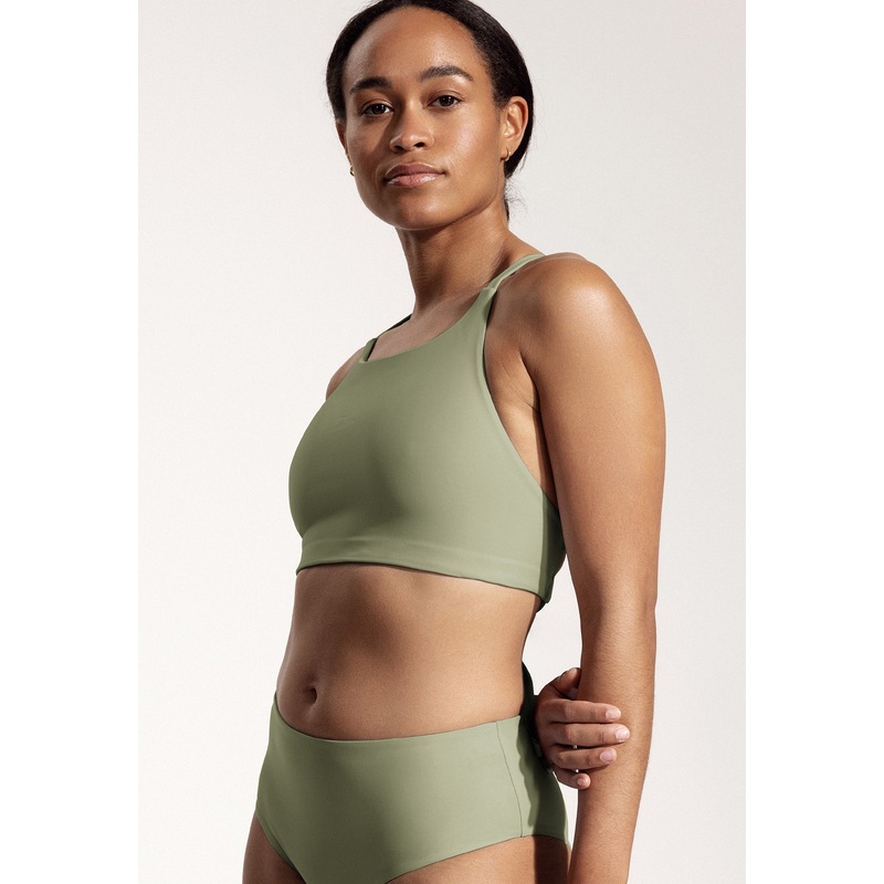 Surf Bikini Top "Goby" in sage green
