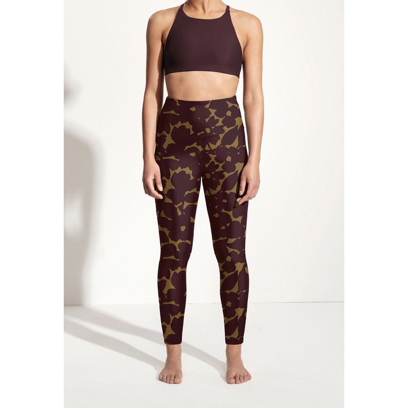 Surf & Yoga Leggings Larimar in hibiscus print