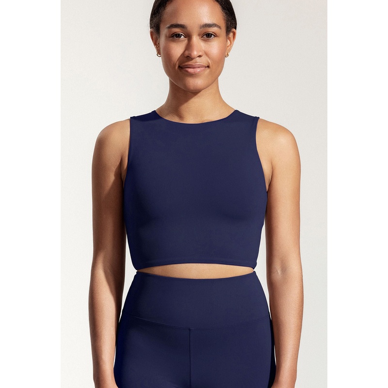 Yoga Top "Amber" in dark blue