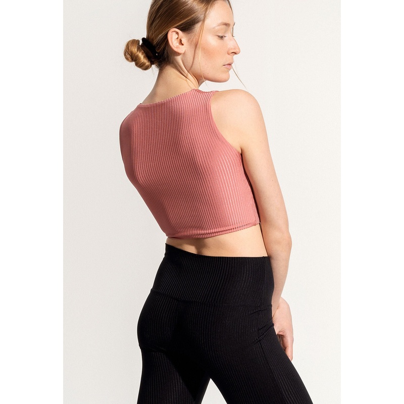 Yoga Top "Amber" in rose rib