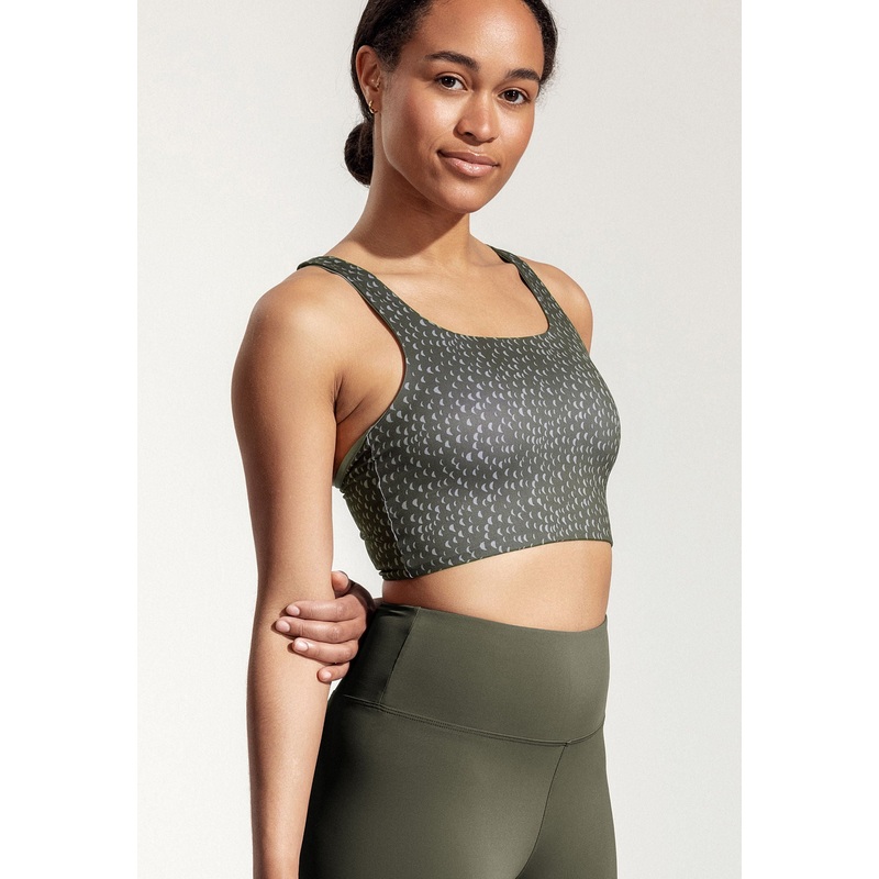 Yoga Top "Mica" with Green Moon