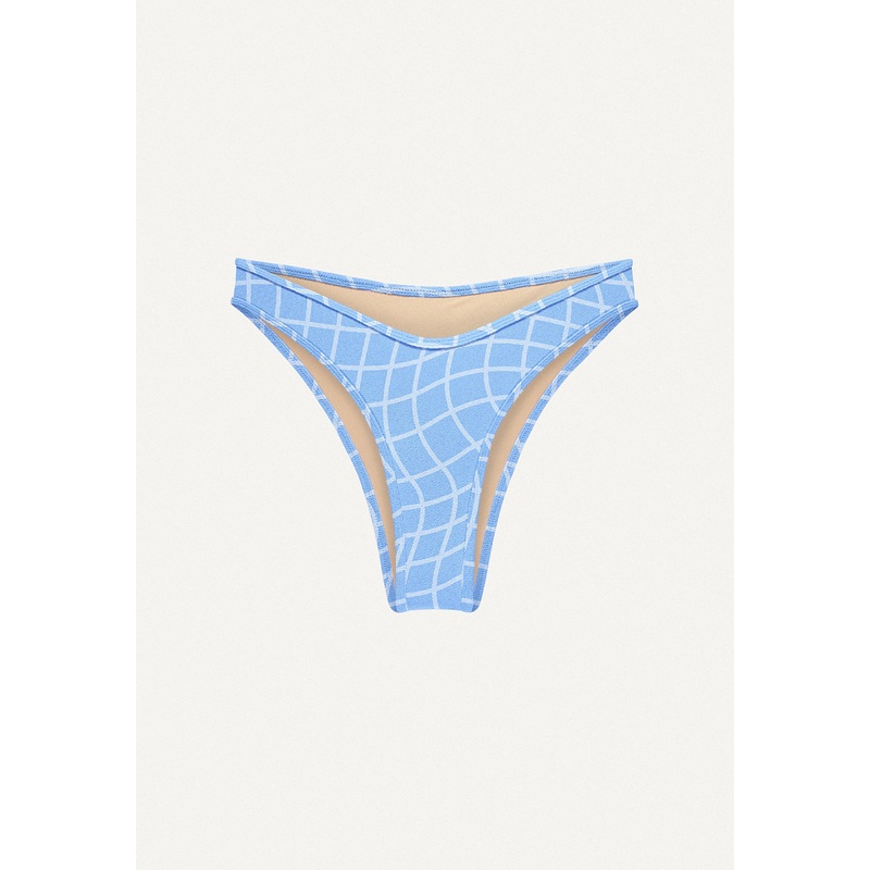 Bikini Bottom "Notos" in blue pool print terry