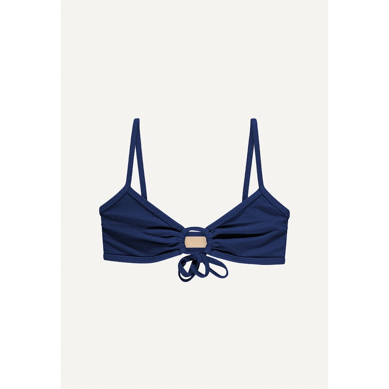 Bikini Top "Joran" in dark blue terry