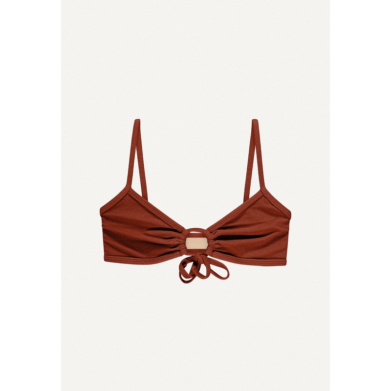 Bikini Top "Joran" in terracotta terry