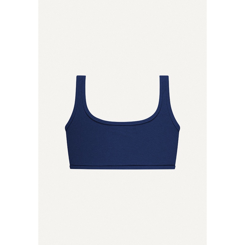 Bikini Top "Vento" in dark blue terry