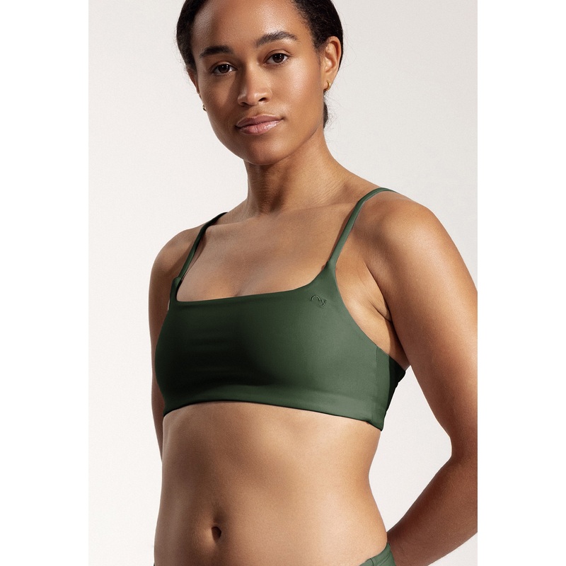 Surf Bikini Top "Buri" in dark green