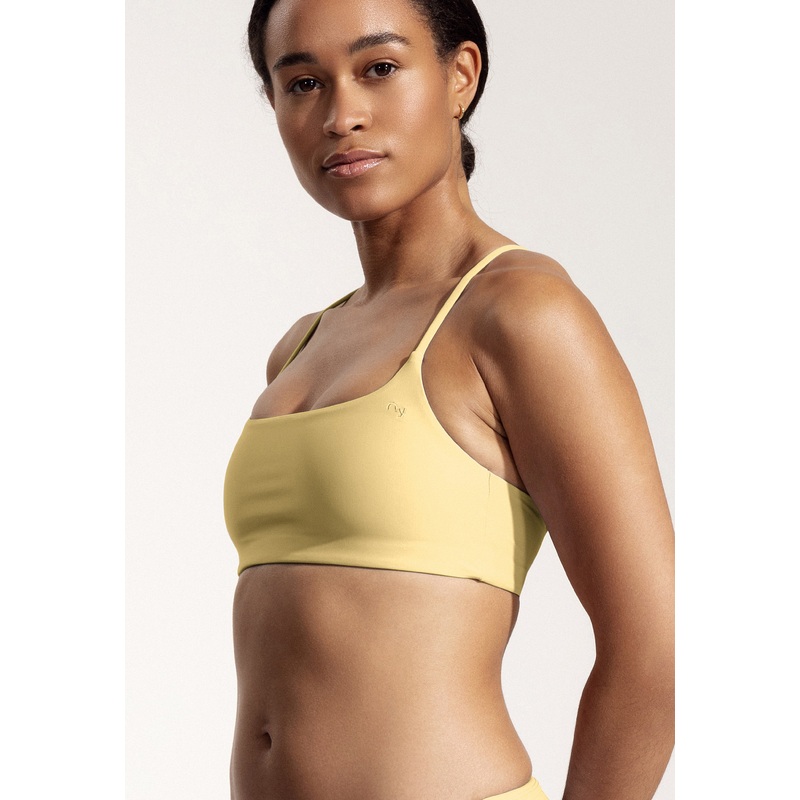 Surf Bikini Top "Buri" in pale yellow
