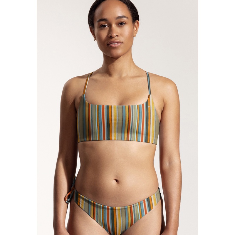 Surf Bikini Top "Buri" with solar ray print