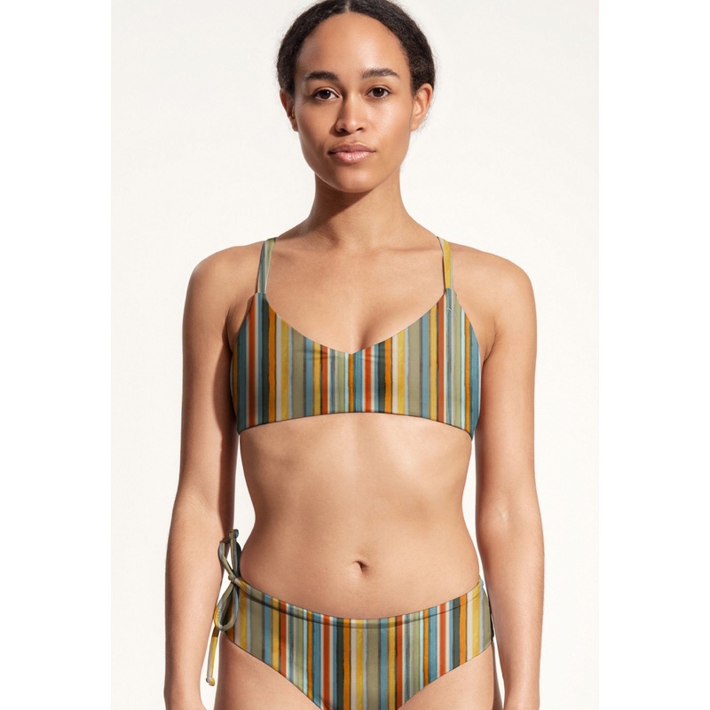 Surf Bikini Top "Dace" with solar ray print
