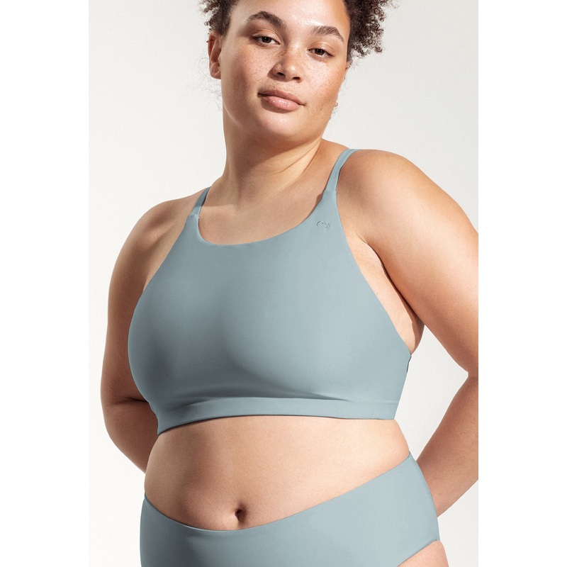 Surf Bikini Top "Goby" in ice blue