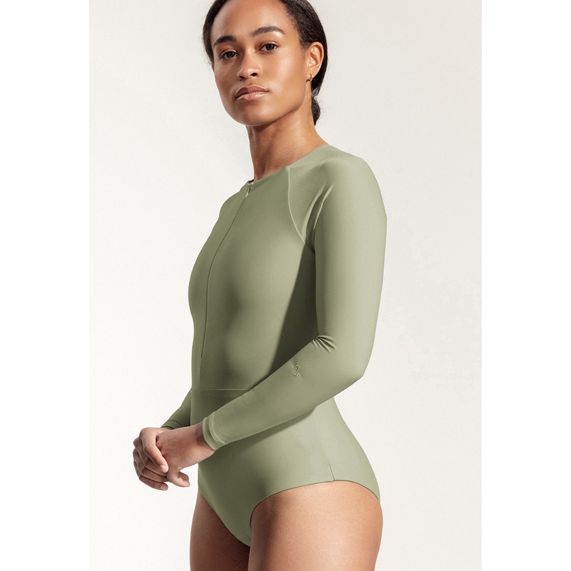 Surf Swimsuit "Orfe" in sage green