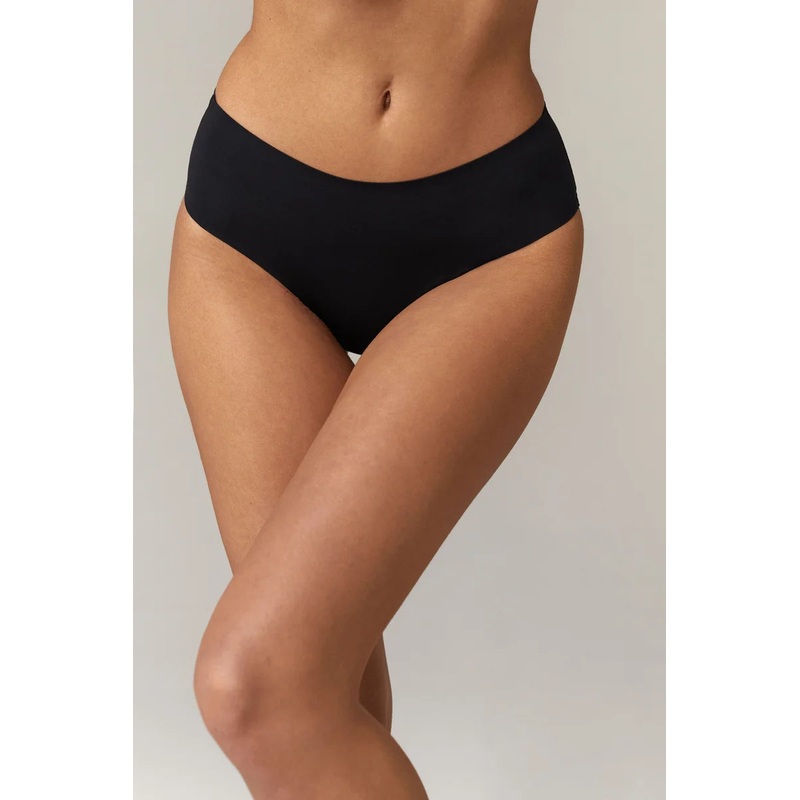 Aruelle - Amina Bonded Medium Waist Brazilian Panty Black