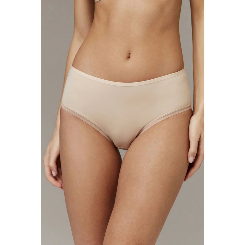 Aruelle - Hedi Medium Waist Brazilian Brief With Mesh Back Nude
