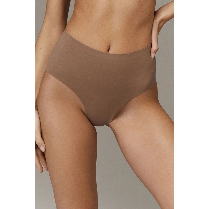 Aruelle - Lottie Hi Waist Brazilian Panty With Mesh Back Choco