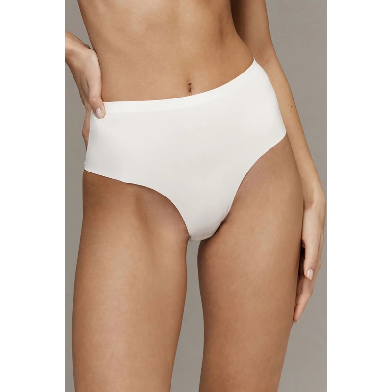 Aruelle - Lottie Hi Waist Brazilian Panty With Mesh Back White