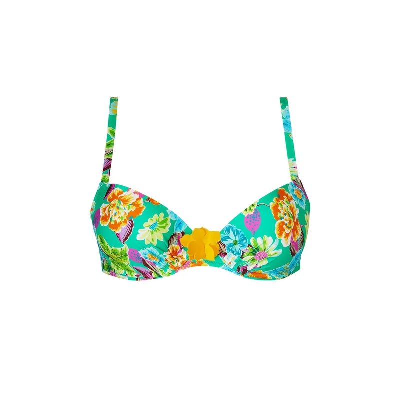 Antigel Swimwear By Lise Charmel - La Feminissima Padded Bikini Top Vert Emeraude