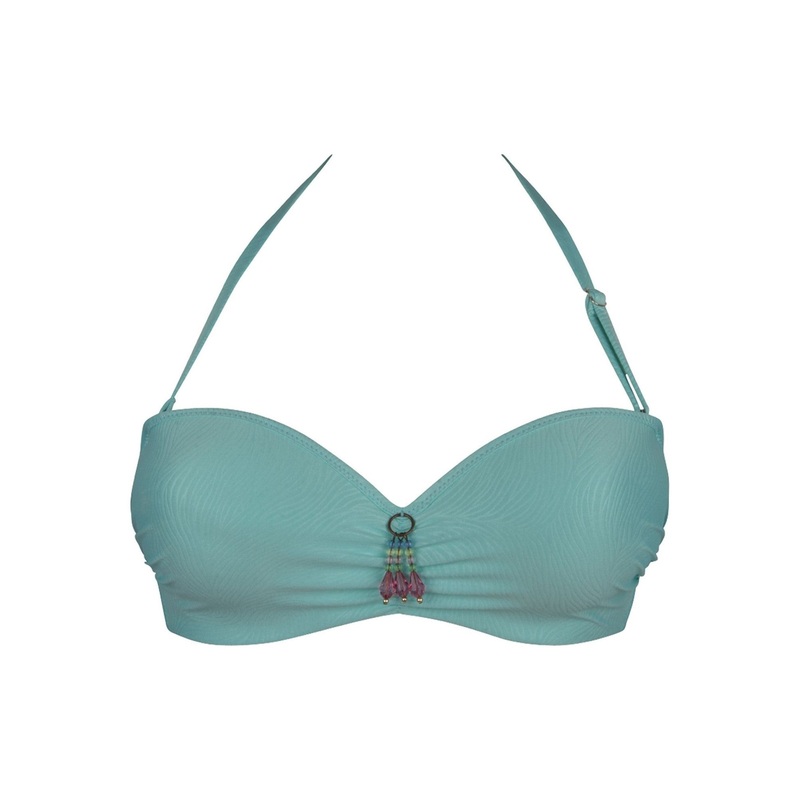 Antigel Swimwear By Lise Charmel - La Muse Des Vagues Strapless Bandeau Bikini Vague Acqua