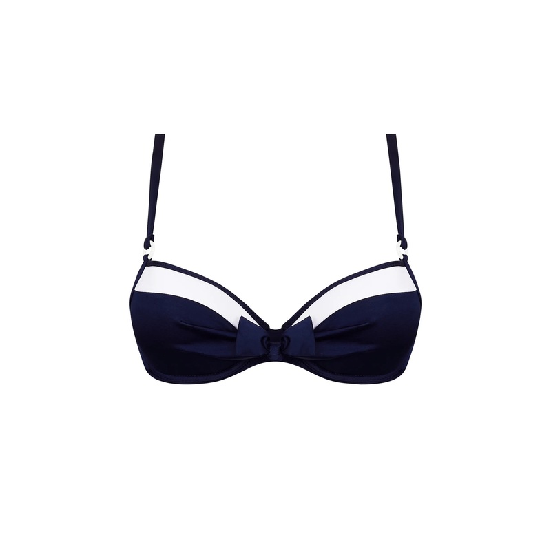 Antigel Swimwear By Lise Charmel - La Skippeuse Padded Bikini Top Marine Skippeuse