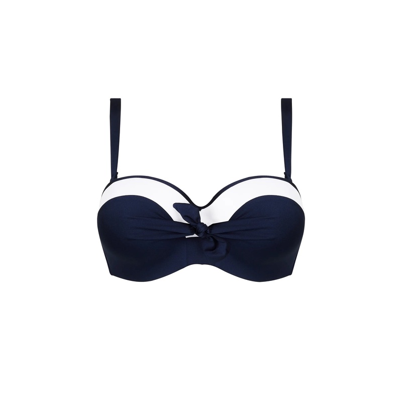 Antigel Swimwear By Lise Charmel - La Skippeuse Strapless Bandeau Bikini Marine Skippeuse