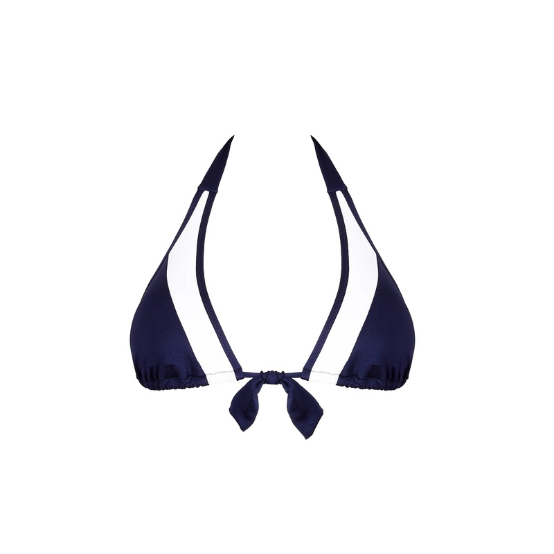 Antigel Swimwear By Lise Charmel - La Skippeuse Triangle Soft Pad With Ties Marine Skippeuse