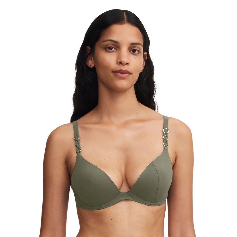 Chantelle Swimwear - Emblem Covering Underwired Bikini Khaki Green