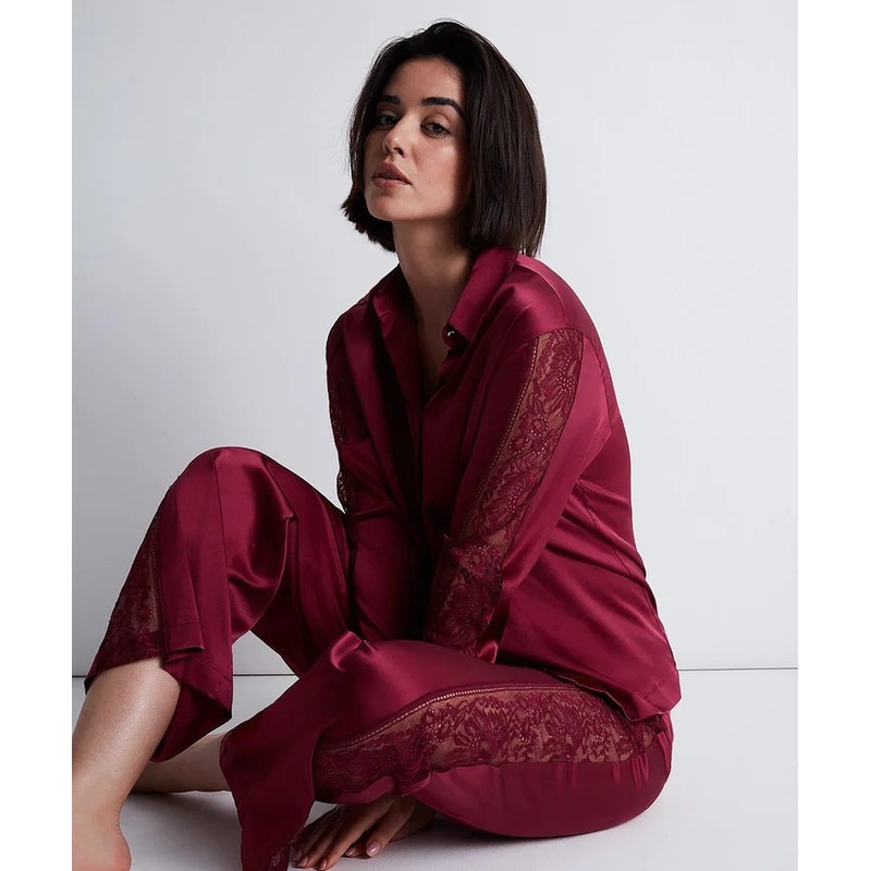 Aubade - Midnight Whisper Blouse Crimson Red