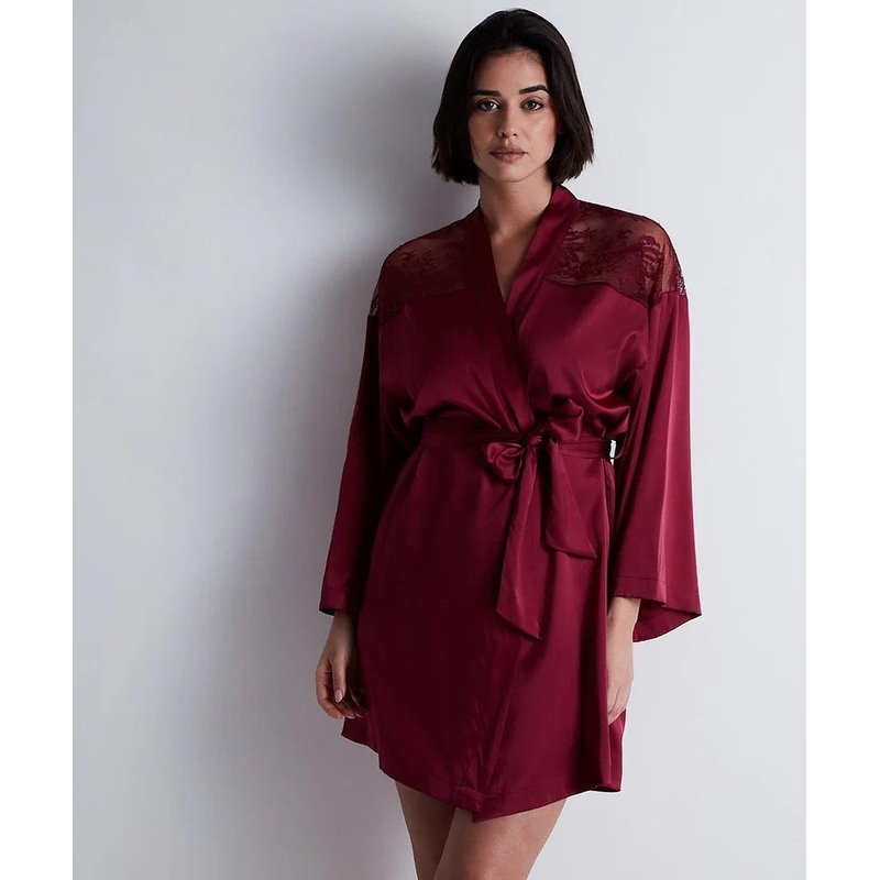 Aubade - Midnight Whisper Kimono Crimson Red