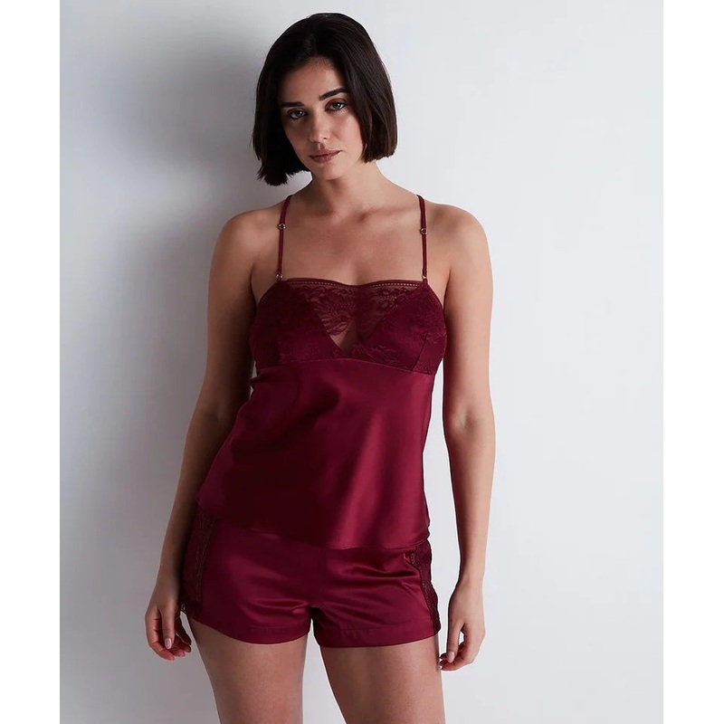 Aubade - Midnight Whisper Tank Top Crimson Red