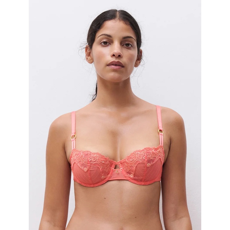 Chantelle - Cabaret Sauvage Half-Cup Balcony Bra Coral