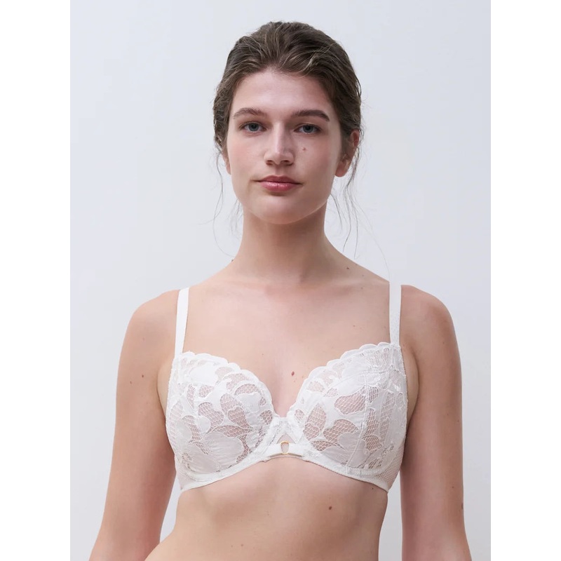 Chantelle - Fleurs Signature Covering Underwired Bra Satin Milk