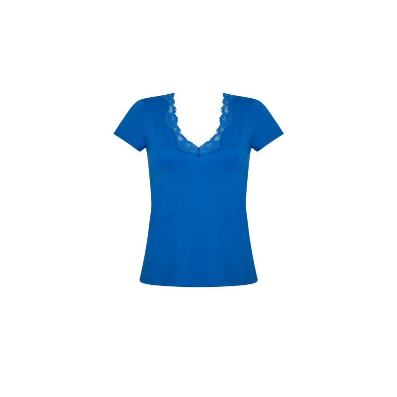 Antigel By Lise Charmel - Simply Perfect Short-Sleeved Top Stricto Cobalt