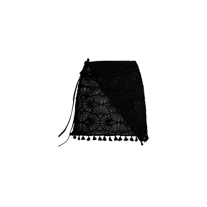 Antigel Swimwear By Lise Charmel - La Muse Dentelle Short Skirt Pareo Noir
