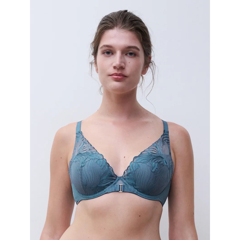 Chantelle - Legend Plunge T-Shirt Bra Jeans Blue