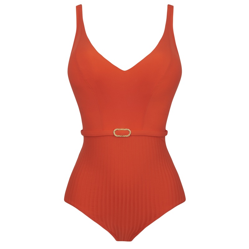 Empreinte Swimwear - Iconic Underwire V-Neck Swimsuit Tangerine