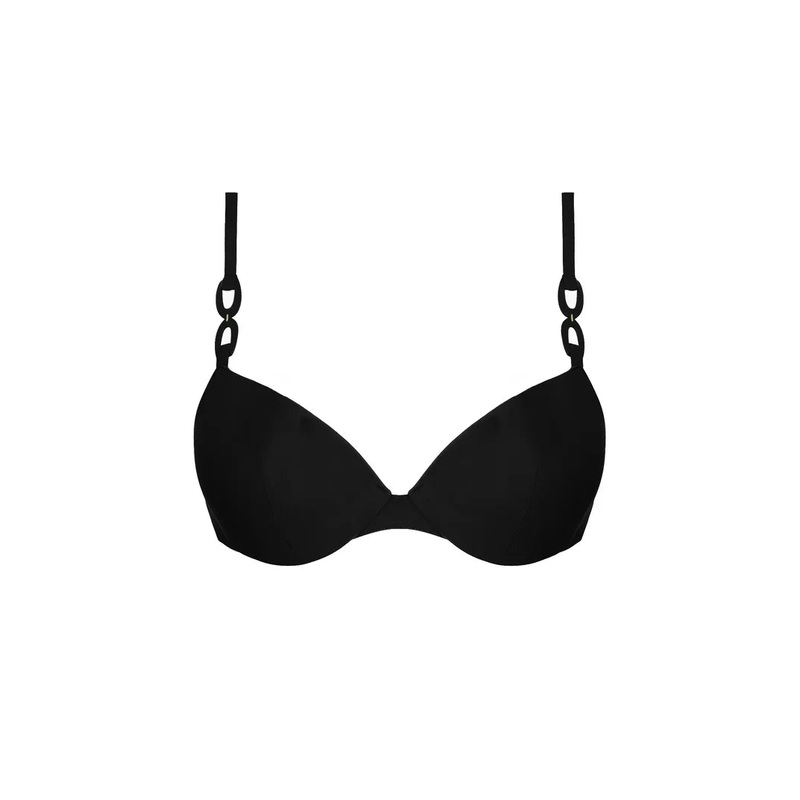 Lise Charmel Swimwear - Grace Infinie Padded Plunge Bikini Top Noir