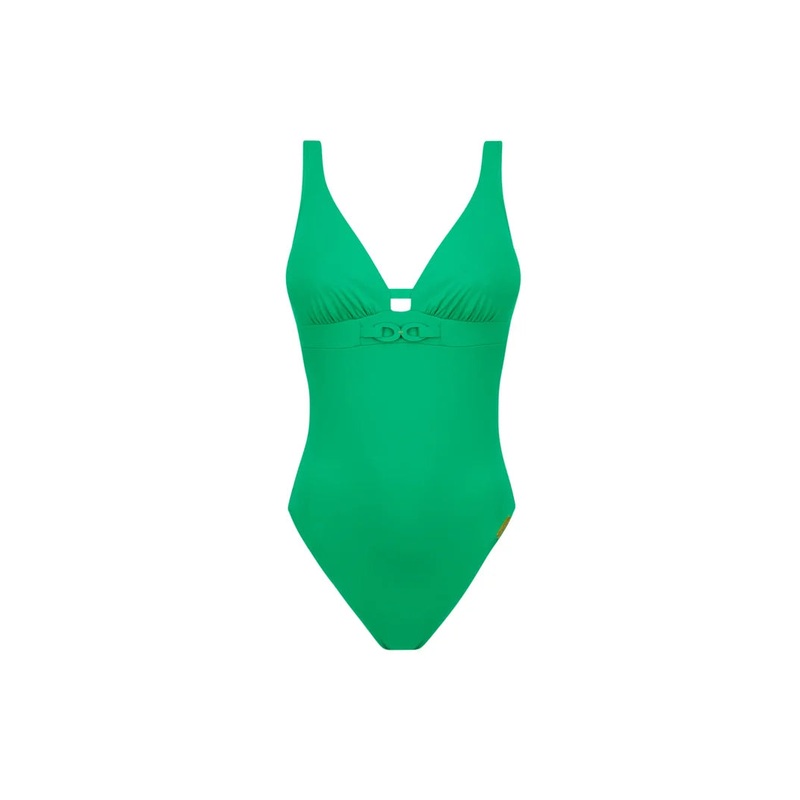 Lise Charmel Swimwear - Grace Infinie Wireless Low-Back Swimsuit Emeraude Infini
