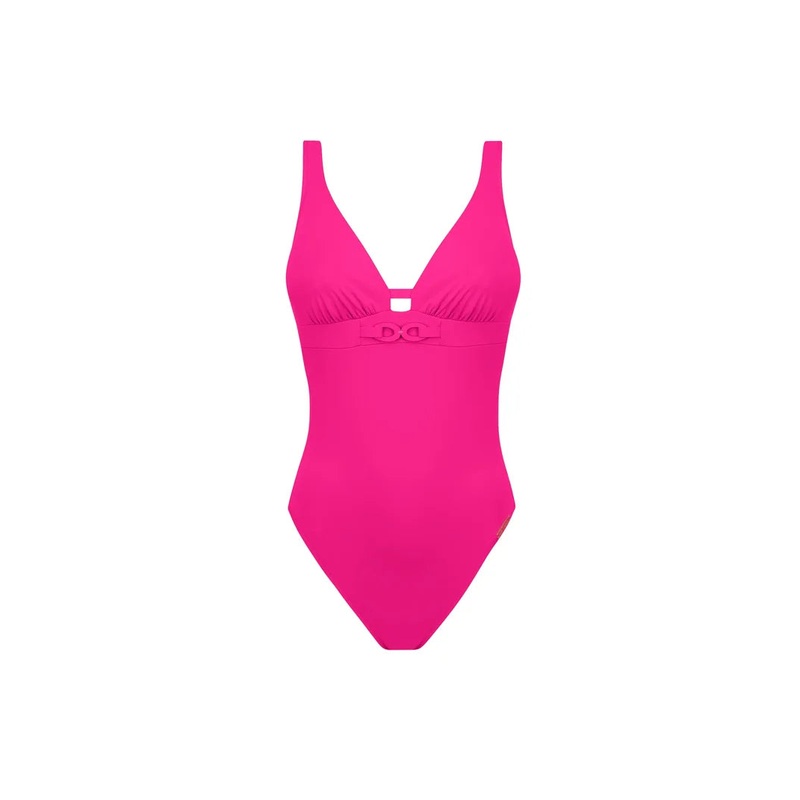 Lise Charmel Swimwear - Grace Infinie Wireless Low-Back Swimsuit Tresses Fuschia
