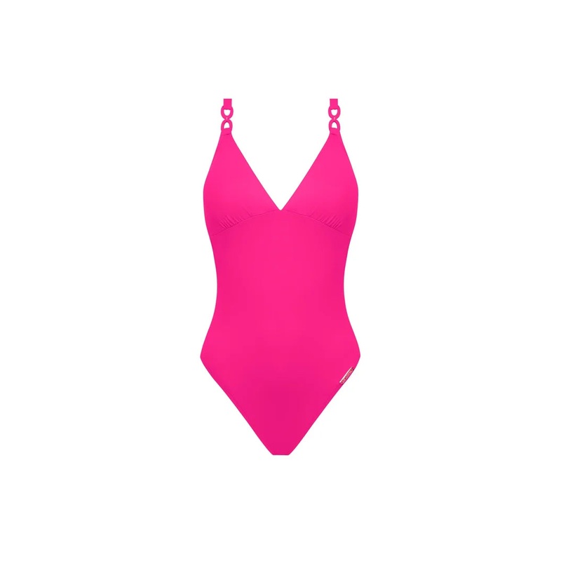 Lise Charmel Swimwear - Grace Infinie Wireless Swimsuit Tresses Fuschia