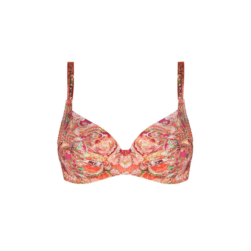 Antigel By Lise Charmel - Cachemire En Fete 3/4 Cup Balconette Orange Multico