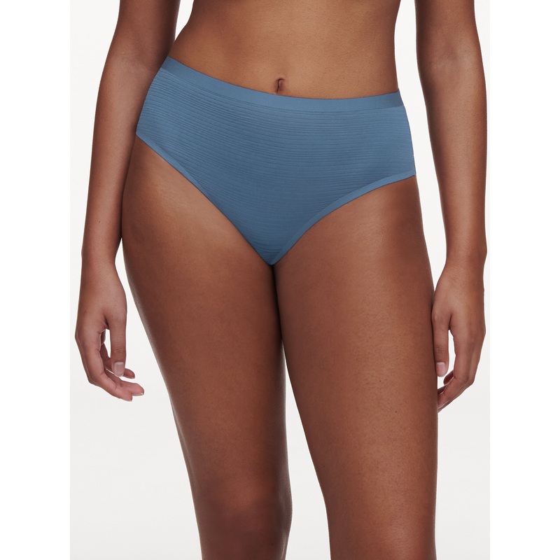 Chantelle - Softstretch Stripes High Waist Thong Jeans Blue