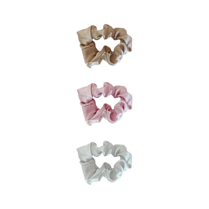Magic - Silk Scrunchies (3-Pack) Pink-Ivory-Champagne