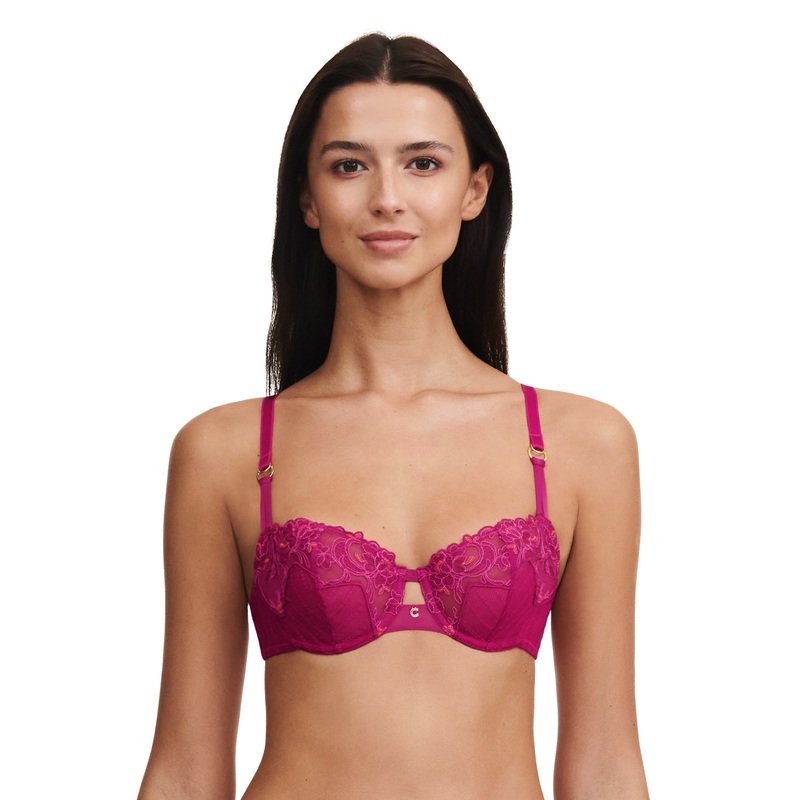 Chantelle - Cabaret Sauvage Half-Cup Balcony Bra Ruby Multico