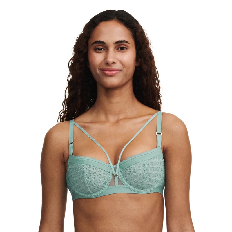 Chantelle - Monogram Half-Cup Balcony Bra Trellis Green
