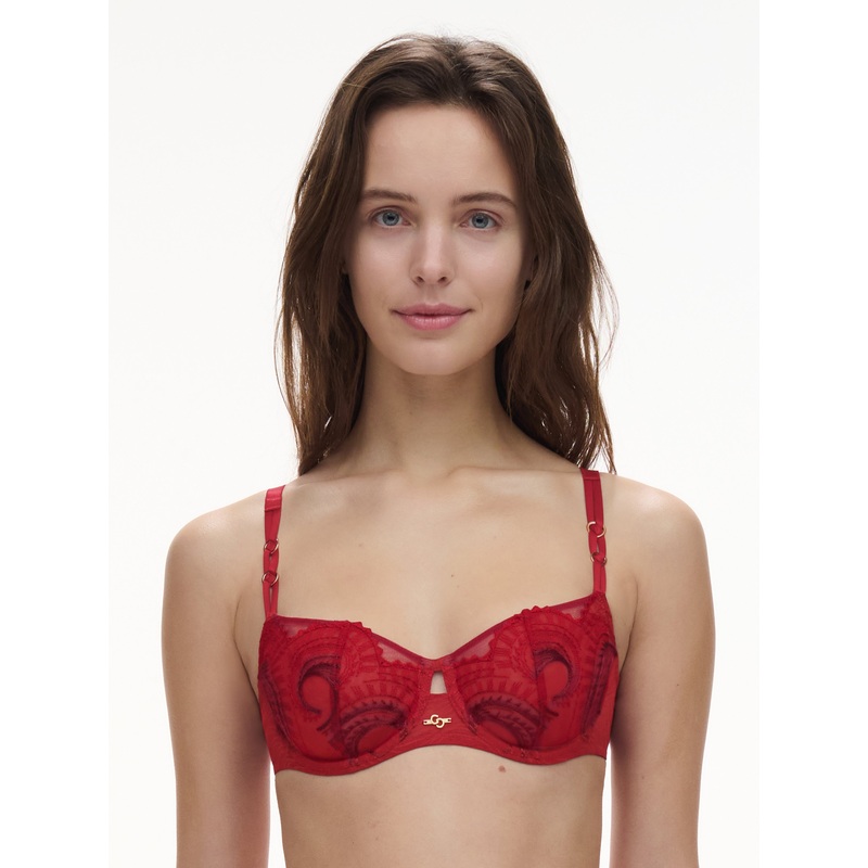 Chantelle - Mystic Dream Half-Cup Bra Passion Red/Aubergine