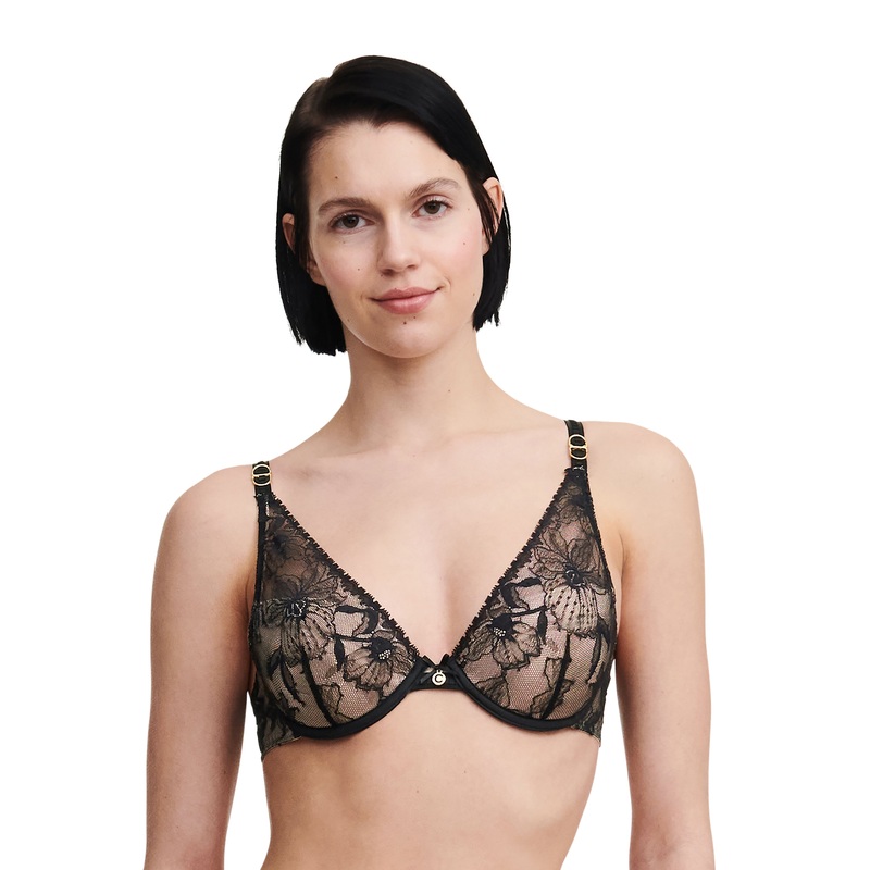 Chantelle - Orchids Push Up Bra Black