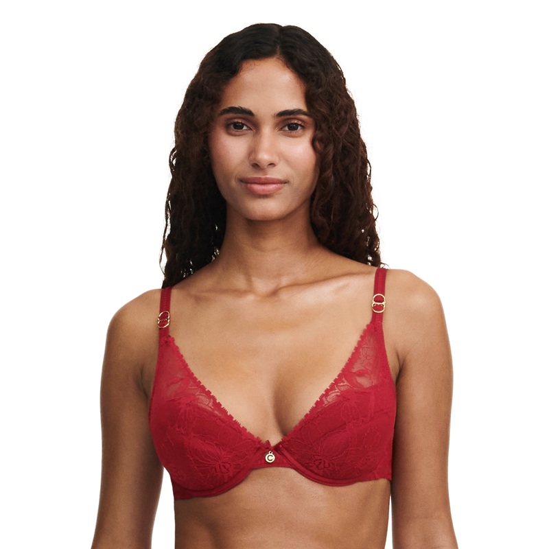 Chantelle - Orchids Push Up Bra Passion Red