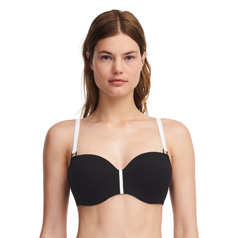 Chantelle Swimwear - Authentic Half-Cup Memory Bikini Black / White