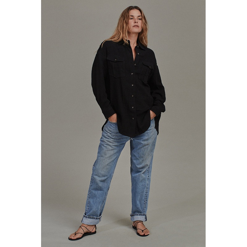 ACACIA Vera Cotton Guaze Top in Ink
